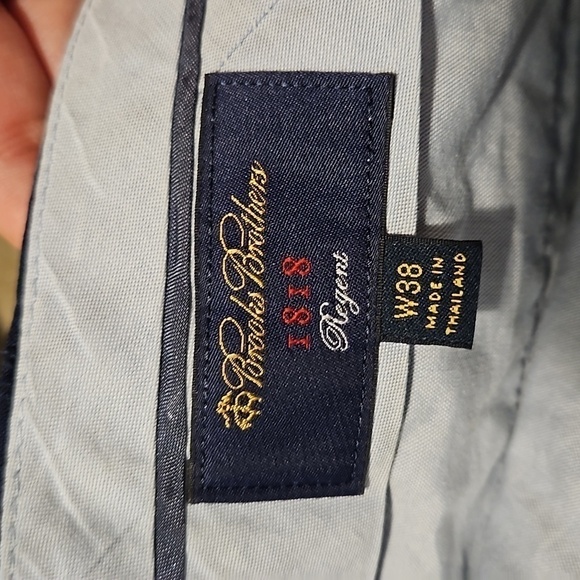 Brooks Brothers Regent Navy Blue Pants W38 Flat Front - Picture 4 of 7
